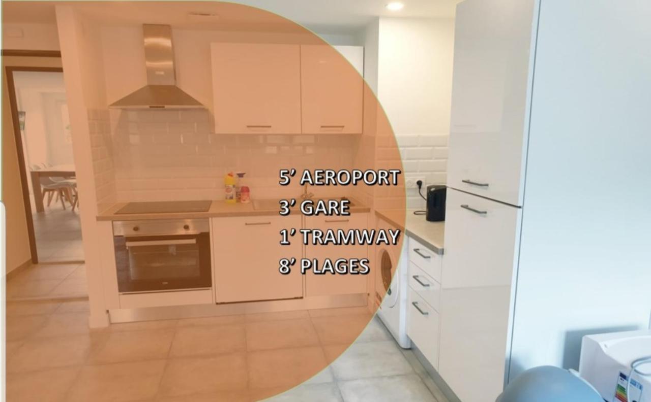 Appartements Renove 2023 Proche Aeroport 5Min, Gare Sncf 2 Min, Tramway Au Pied De L'Immeuble , Parking Possible, Renovated Apartments 2023 Near The Airport 5 Min, Train Station 2 Min, Tram Next To The Building 1 Min, Parking Possible Nice Luaran gambar